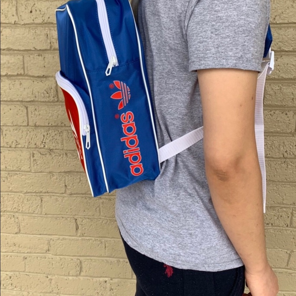Adidas Originals adicolor Retro Backpack In Blue - Picture 7 of 8